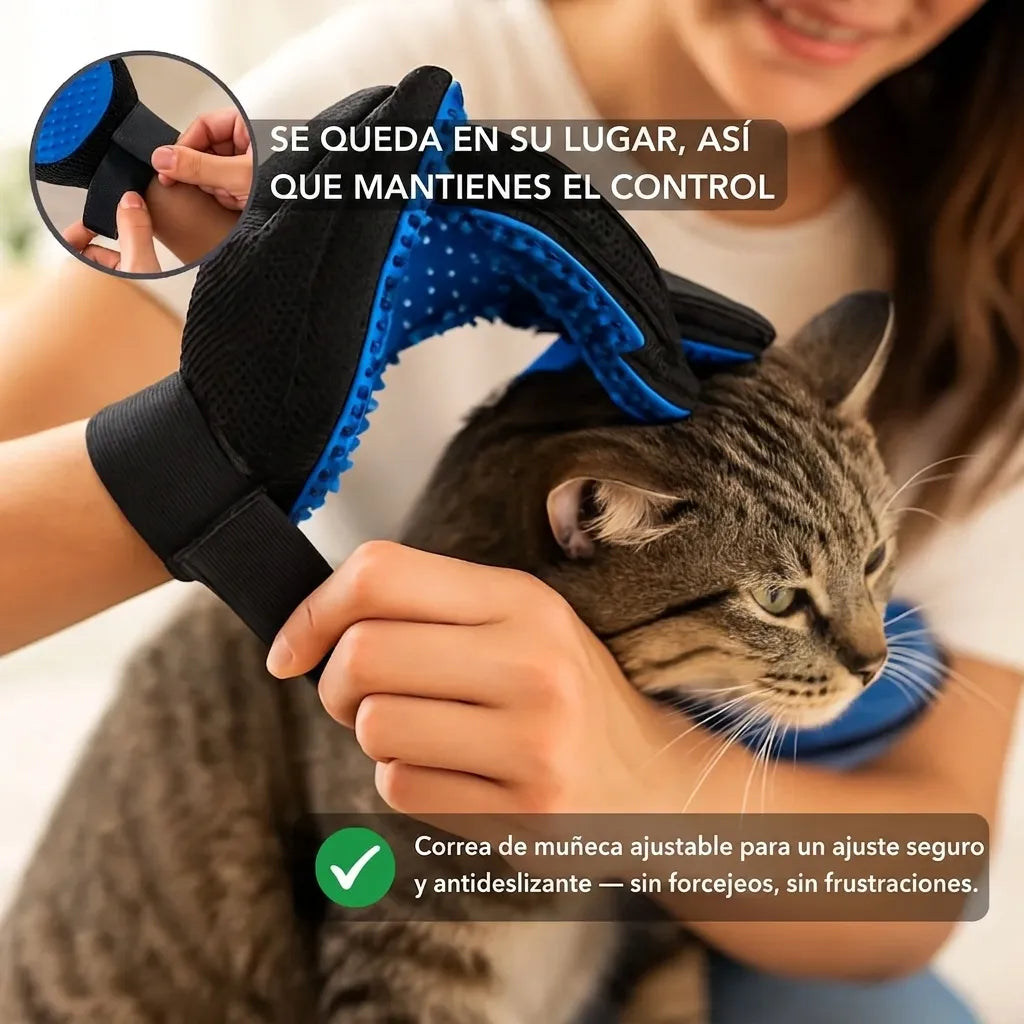 Guantes de Cepillado MIMO | Menos resistencia. Más comodidad. Una etapa dorada y tranquila para tu gato mayor. (Incluye el par)